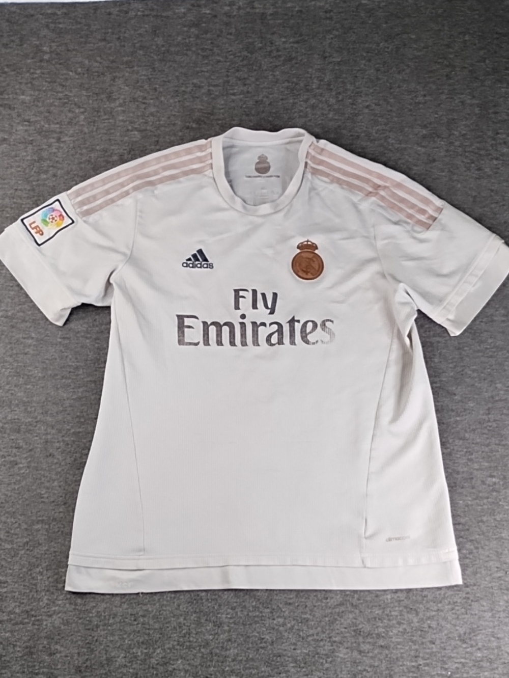 adidas White Real Madrid Jersey with Stripes